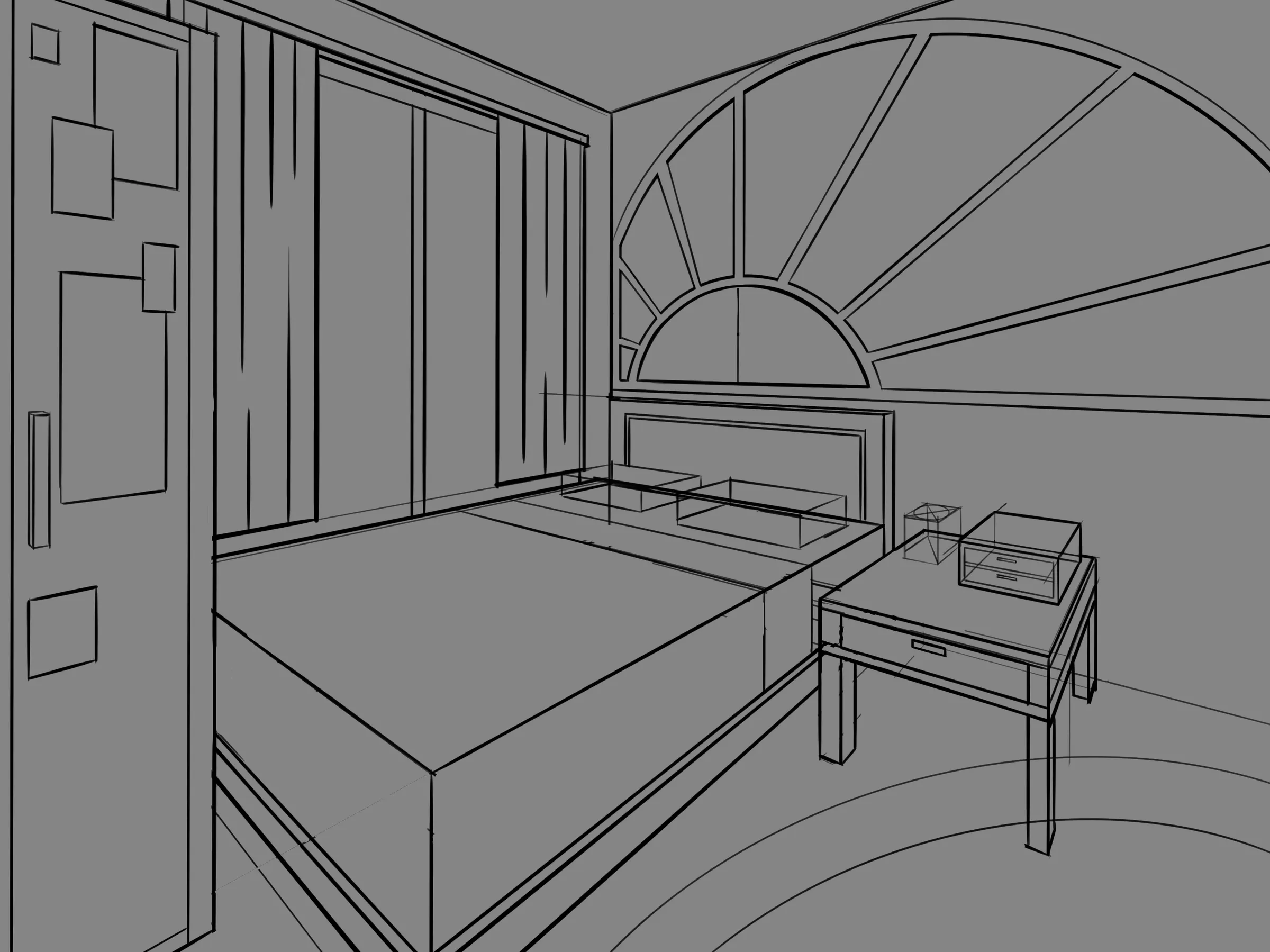 Environment design for Jaida's bedroom