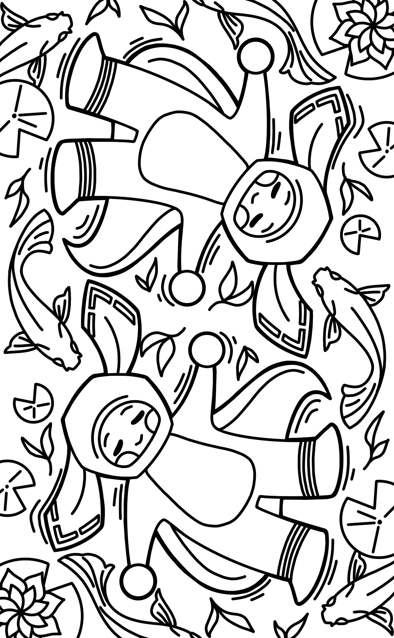 Coloring book page — line art of Bubby