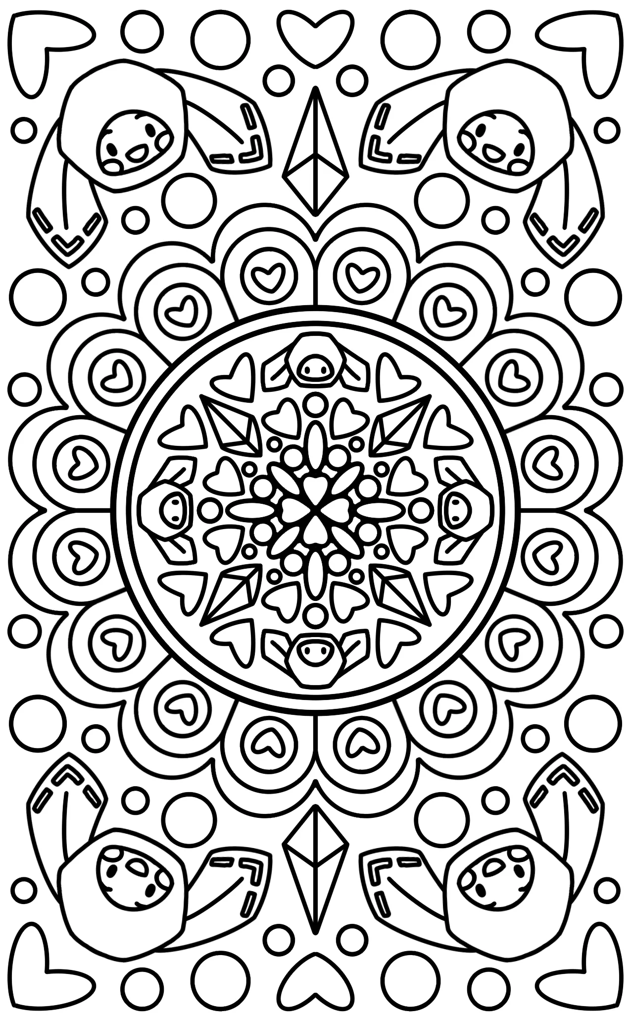 Coloring book page — line art of Bubby
