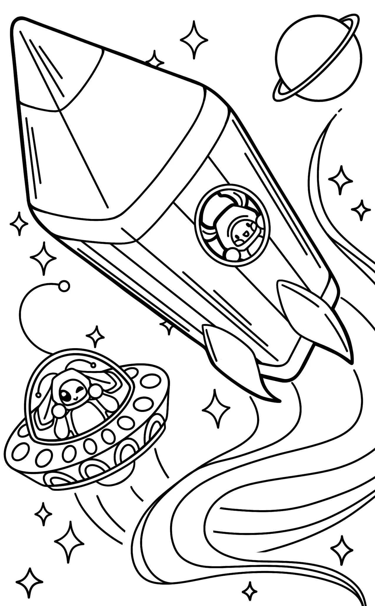 Coloring book page — line art of Bubby