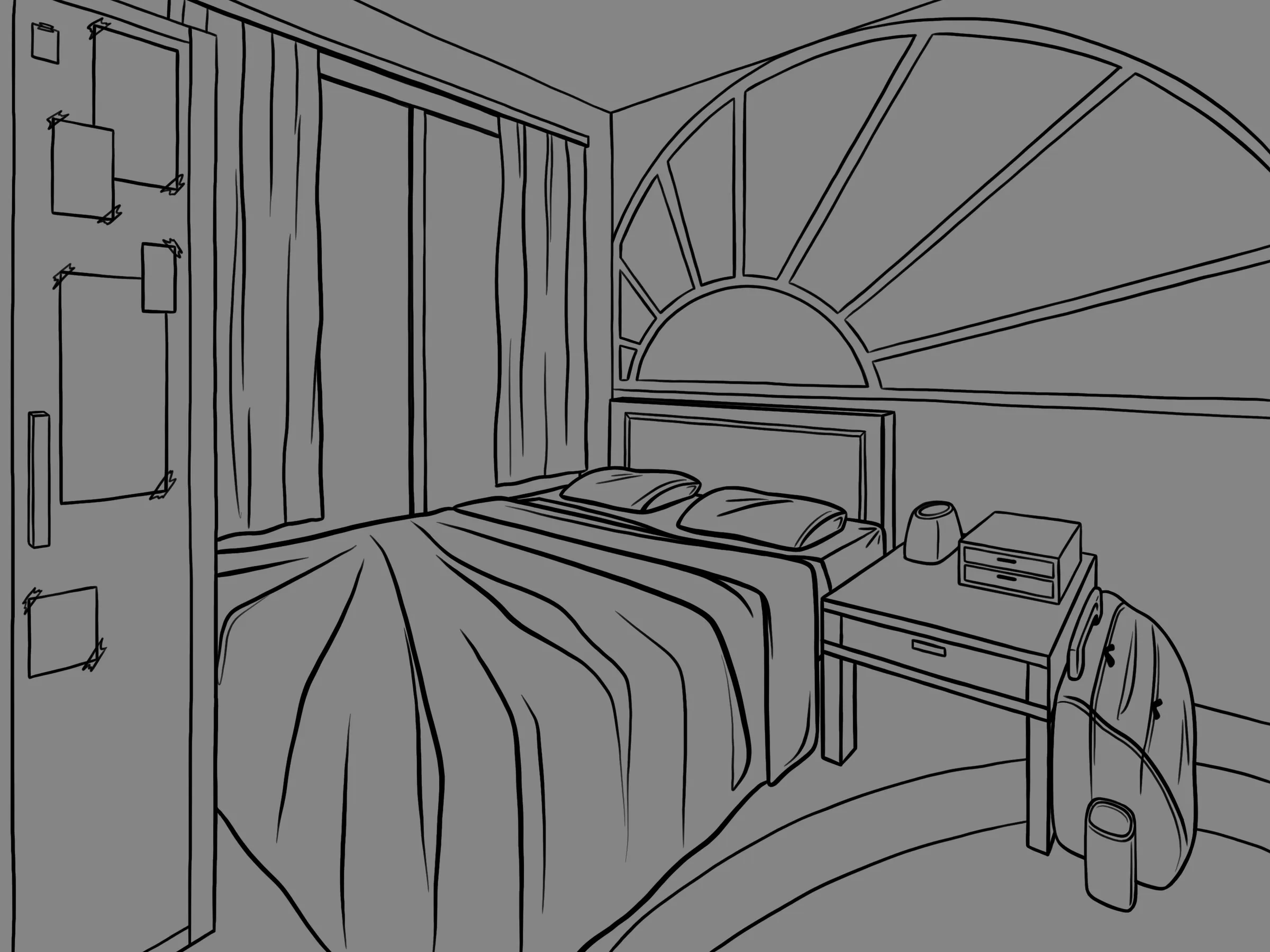 Environment design for Jaida's bedroom